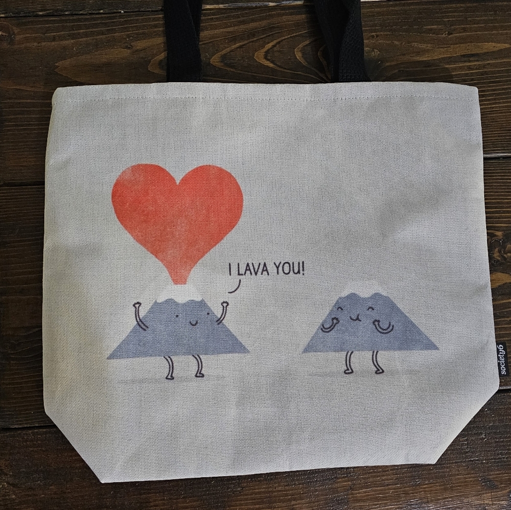 Society6 small tote bag "I lava you"